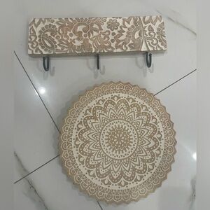 Boho Style Wall Home Decor Set - Cream and Brown